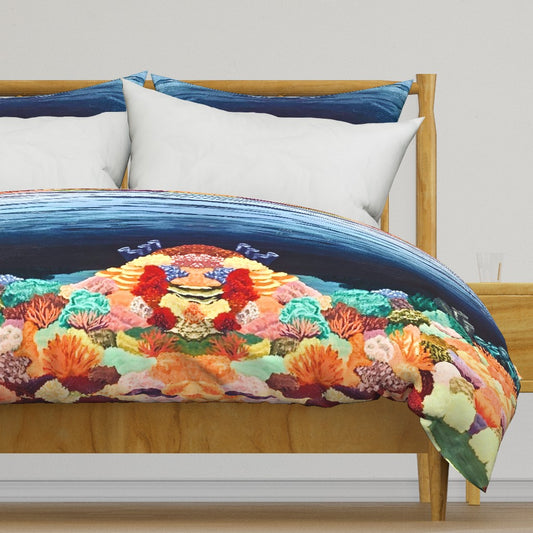 Coral Reef Painted Duvet Cover