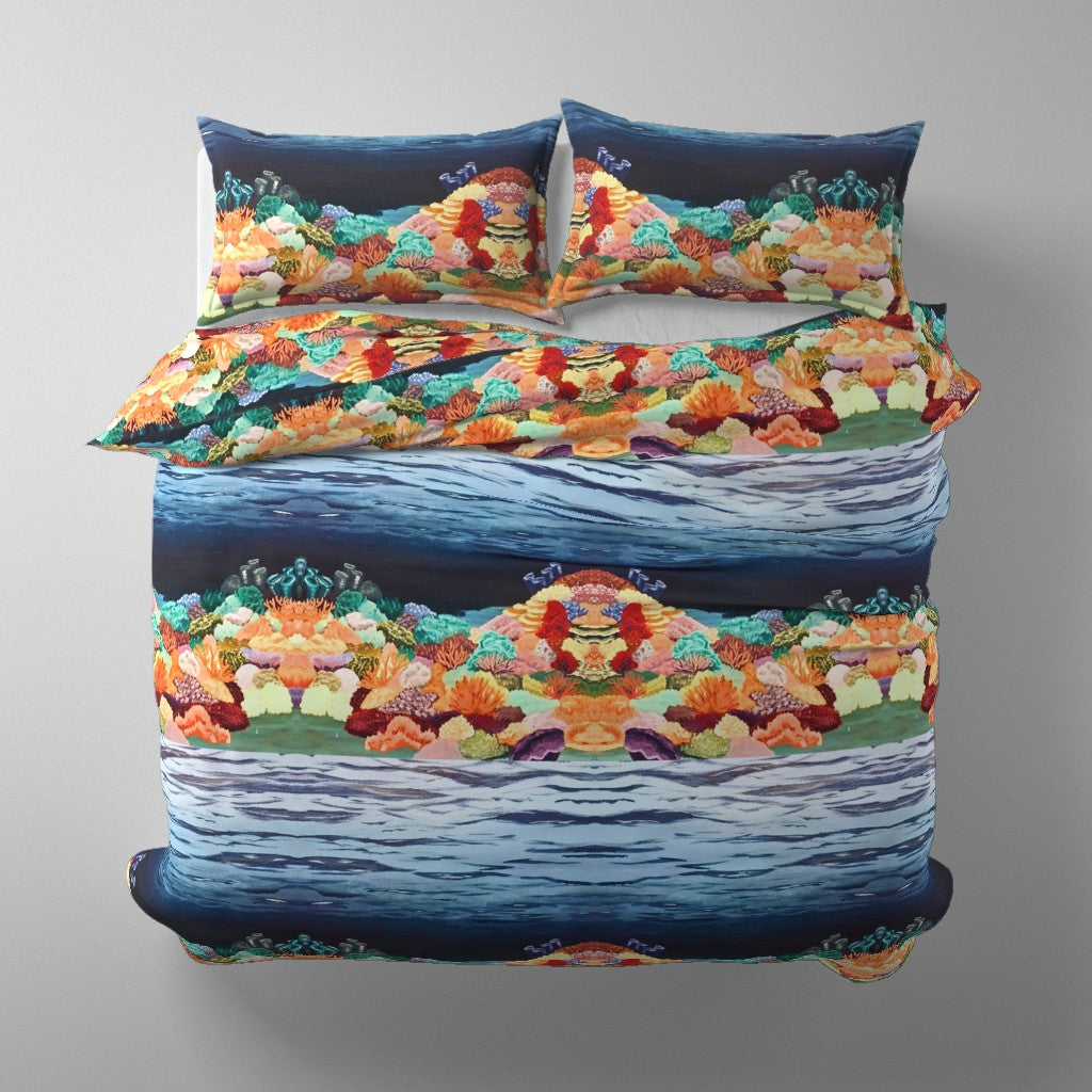 Coral Reef Painted Duvet Cover